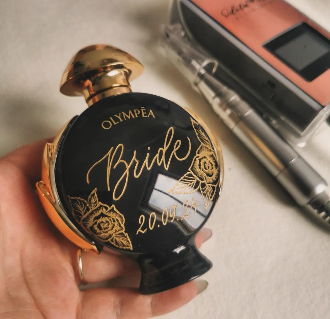 Custom Calligraphy Hand Engraved Perfume - Personalised Wedding ...