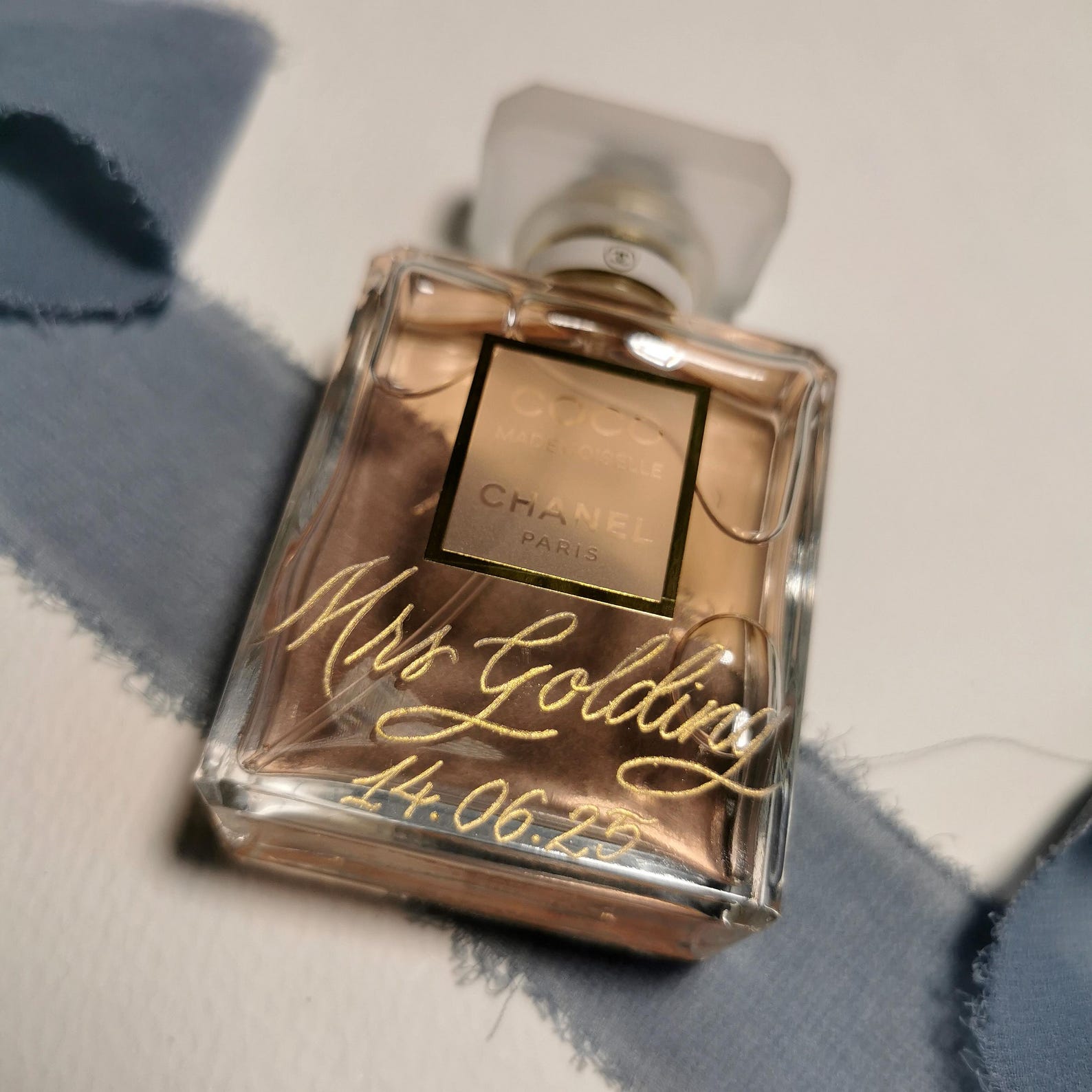 Custom Calligraphy Hand Engraved Perfume - Personalised Wedding ...