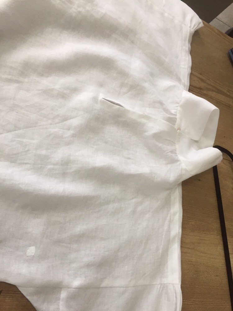Men's linen shirt in white Napoleonic style | Etsy