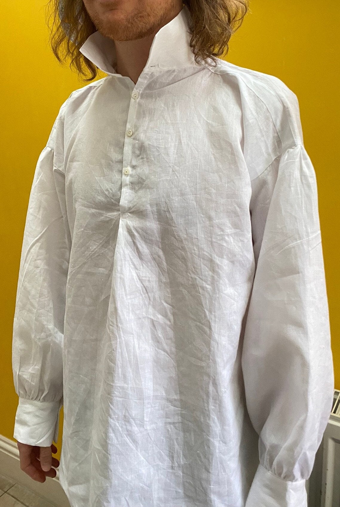 Chemise bouton pêche à la mouche fève vintage LL beige marron
