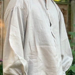Men's Shirt in Natural Linen, C18th Style - Etsy