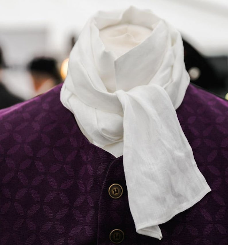 18th century style scarf in linen Etsy