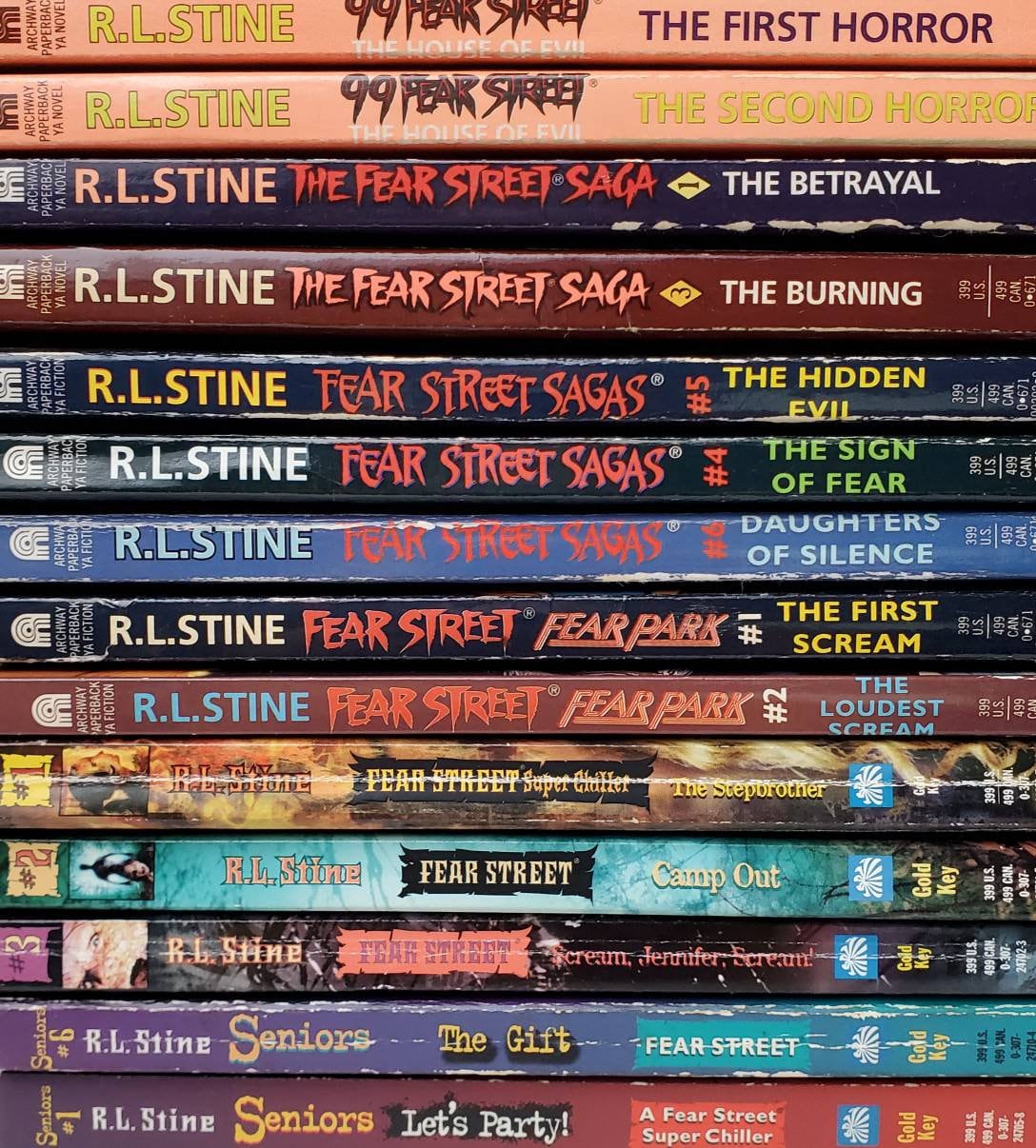 R.L. Stine Misc Fear Street Series titles Fear Street Saga 99 Etsy