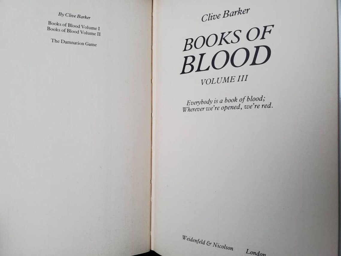 books of blood volume 5 books of blood volume 5