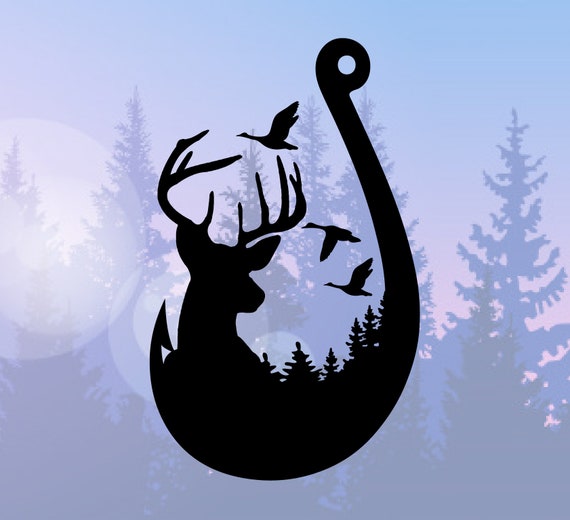 Download Duck Deer And Hook For Cricut And Silhouette Hunting Etsy