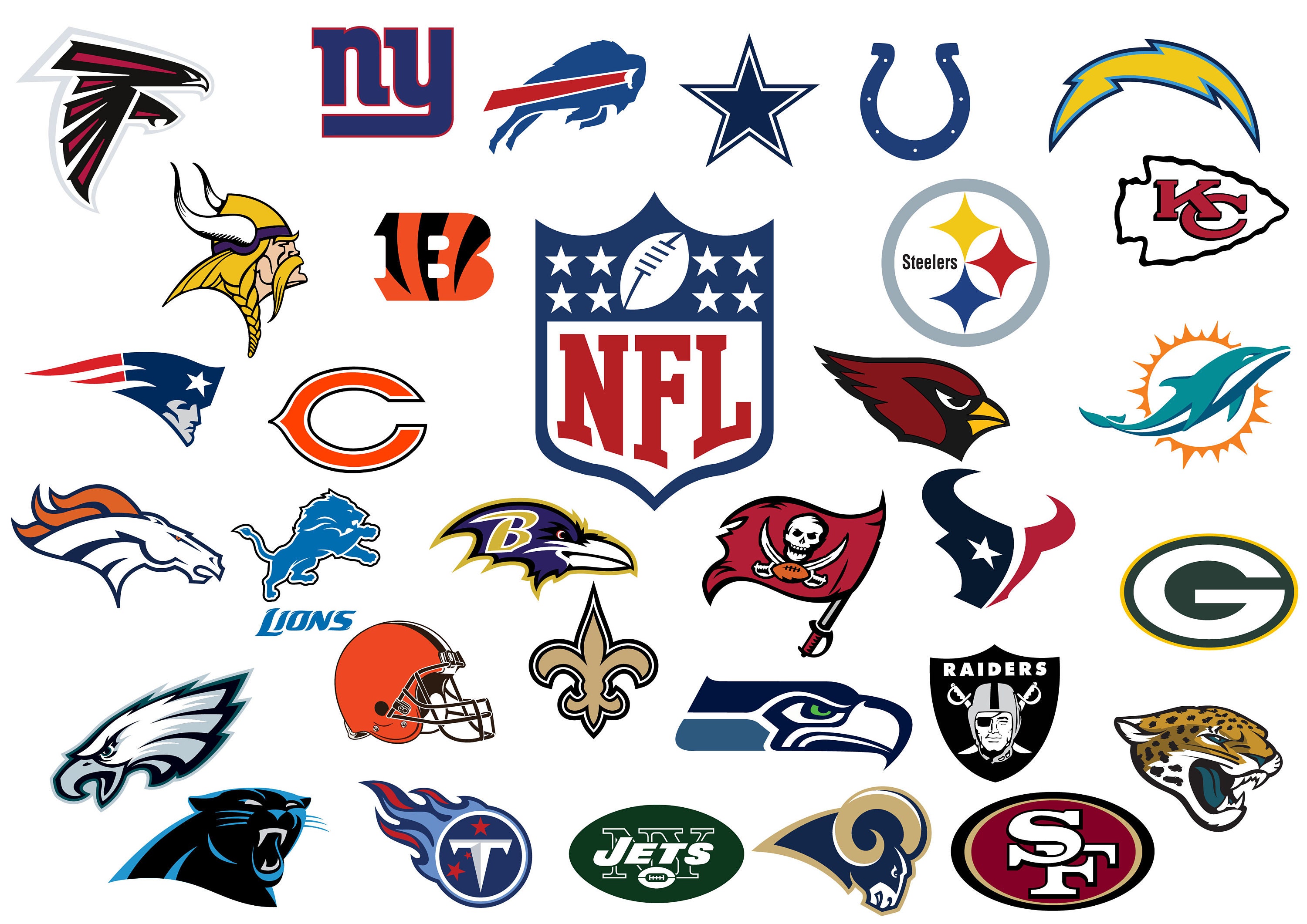 NFL Football Teams files NFL instant download nfl football Etsy
