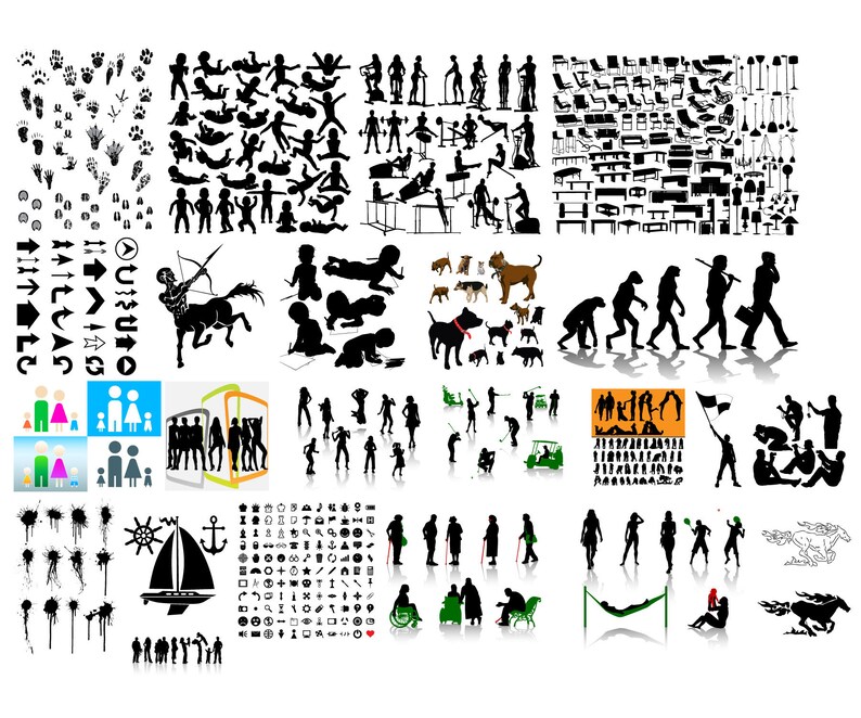 Download Silhouette Vector Mega Pack files Silhouette instant ...