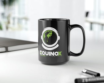 Equinox Graphic Design Kreative Schwarze Tasse, 15oz