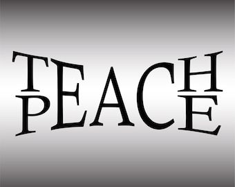 TEACH PEACE für Cricut und Silhouette, druckbare, ausgeschnittene Dateien, digitale Datei.