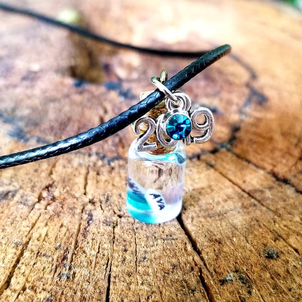 Rice Name Necklace, Rice Name Vial, Zodiac Birthstone, Bestfriends, Mother Daughter, Customizable