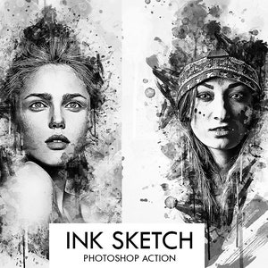 Ink Sketch Photoshop Action | Pencil Sketch Photoshop Action | Pen Sketch Filters | Sketch Art