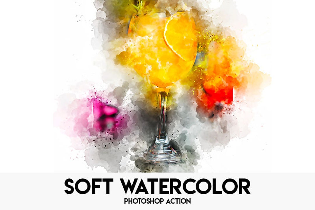 Watercolor Painting Photoshop Action: Pen Sketch Effect - Etsy