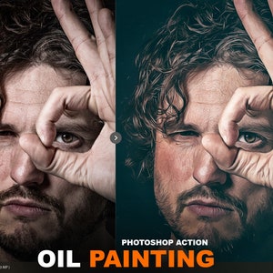 Oil Painting Photoshop Action | Realistic Digital Painting Photo Effect | Silky skin Photoshop Action | Painterly Photoshop Art work Actions