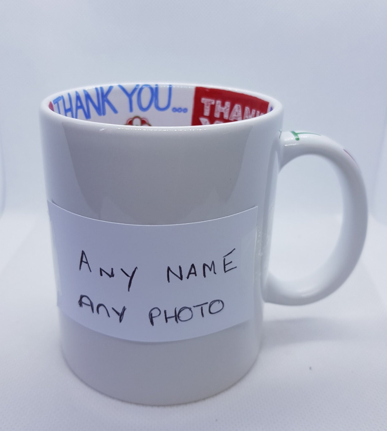 Personalised Thank you Mug Thank you Mug White Ceramic Thank Etsy