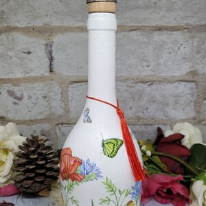 Recycled Bottle Dispenser, Decoupage Bottle Dispenser, Glass Dispenser, Bottle Crafts image 10