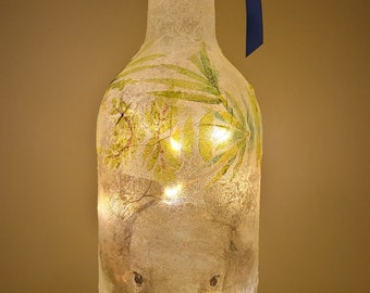 Elephant Wine Bottle Lamp, Elephant Bottle Light, Elephant Gift, Elephant Lamp