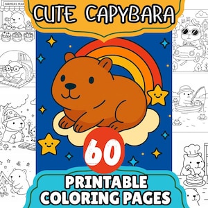 Capybara Coloring Pages Adorable Coloring Pictures Cute Animal Printable Coloring Sheets Cozy