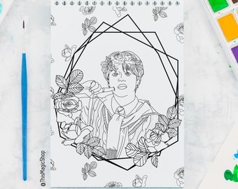 BTS COLORING PAGE Jimin colouring paper coloring pages printable instant download digital bts bang tan lightstick kpop