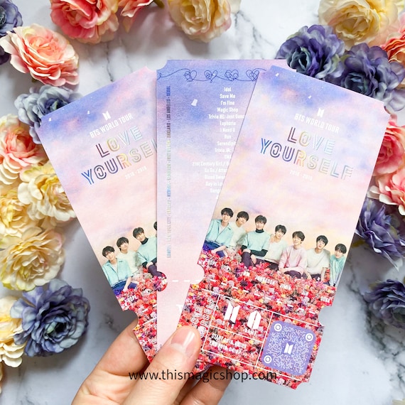 BTS CONCERT TICKET Love Yourself Lys World Tour Commemorative Etsy