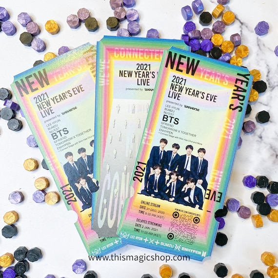 Bts Nyel 2021 Ticket New Year S Eve Live Commemorative Etsy