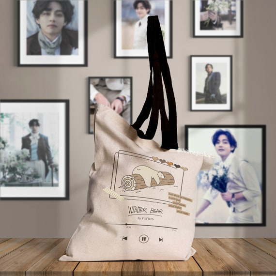 BTS V Taehyung Winter Bear Vante Tote Bag