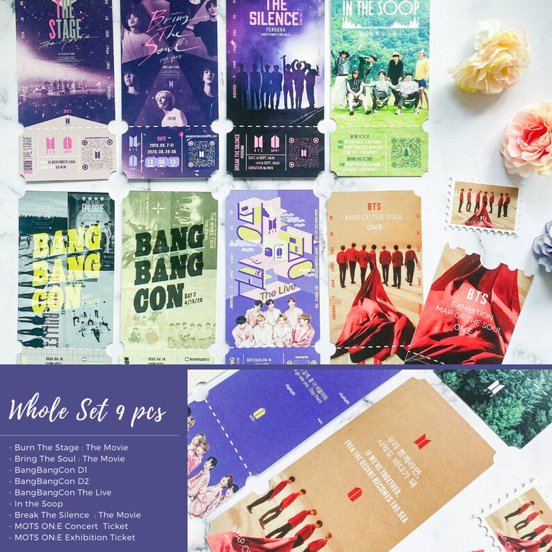bts bangbangcon the live ticket commemorative ticket etsy