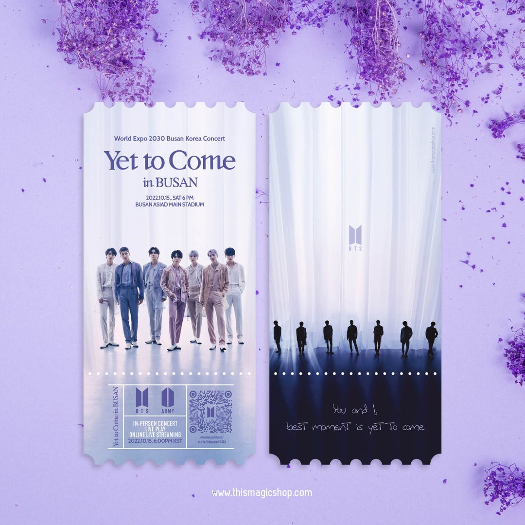 BTS YTC yet to Come TICKET Busan Commemorative Ticket Streaming in
