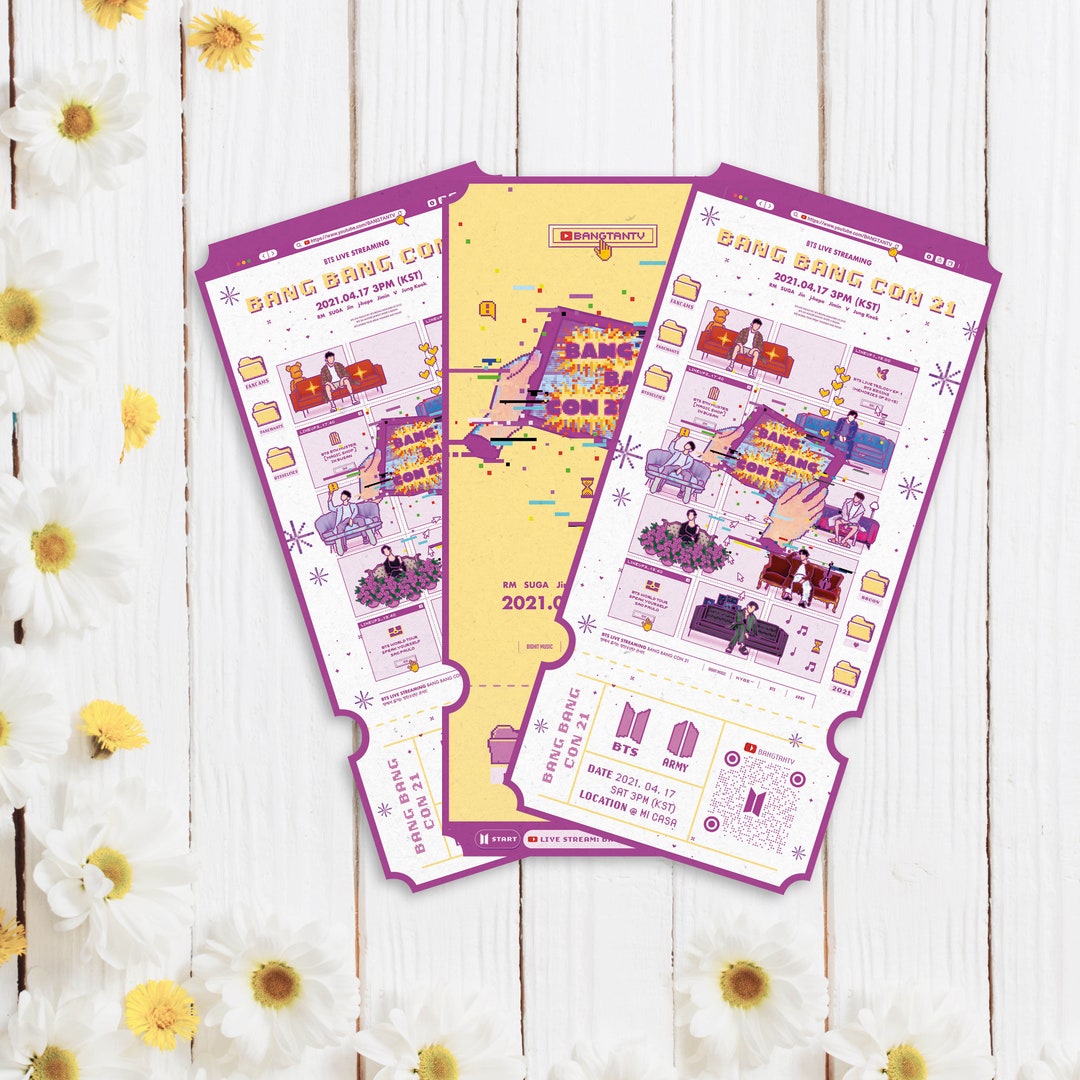 BTS BANGBANGCON21 TICKET Bbc21 Bang Bang Con 21 Commemorative - Etsy