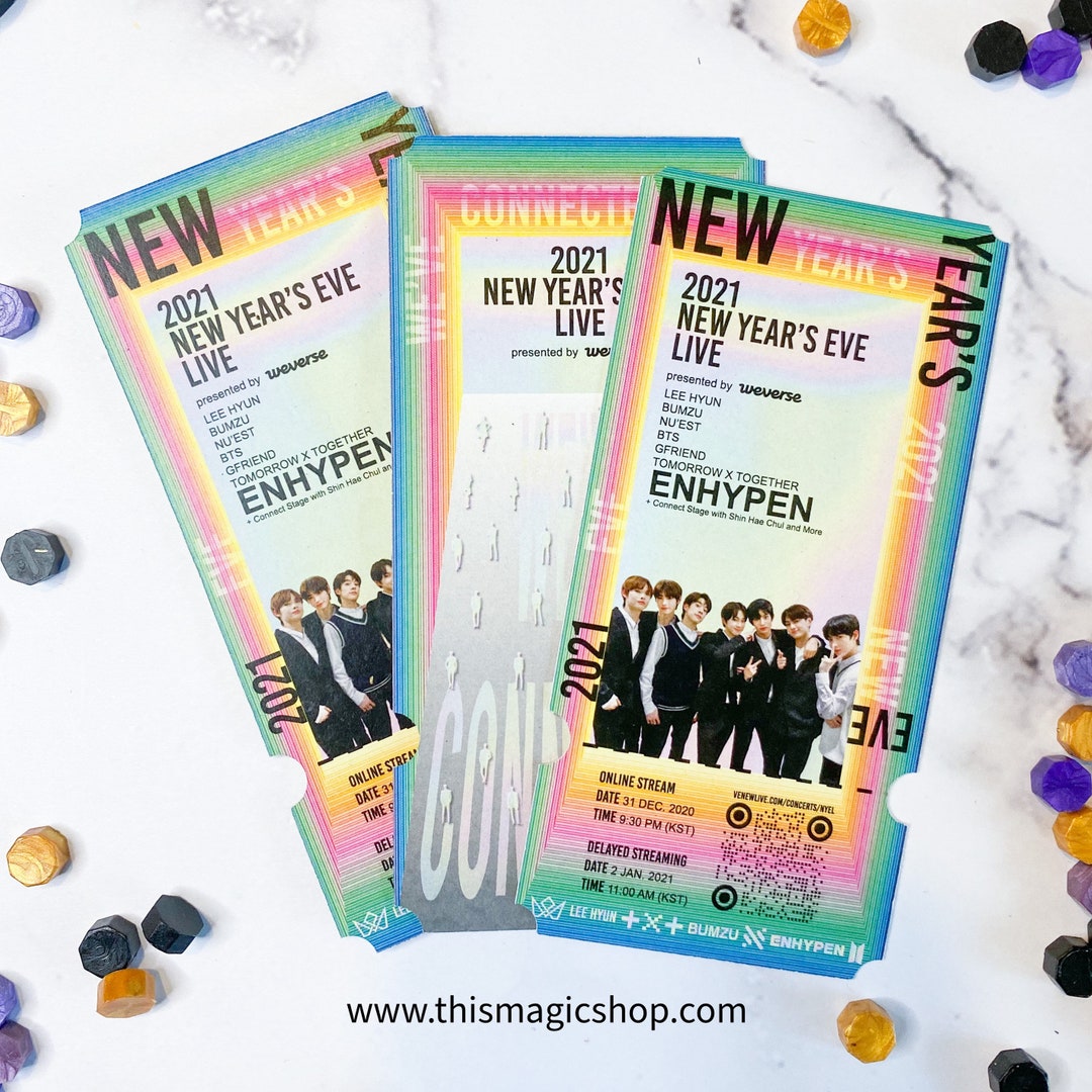ENHYPEN NYEL 2021 TICKET New Year's Eve Live Commemorative Ticket