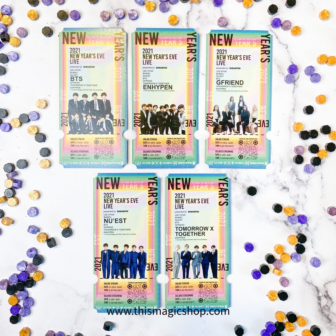 TXT NYEL 2021 TICKET New Year's Eve Live Commemorative Etsy Canada