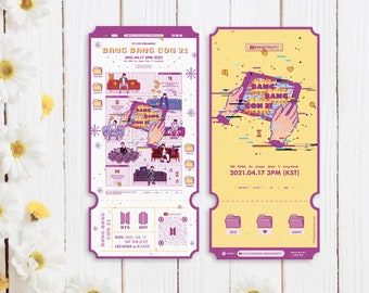 bts bangbangcon21 ticket bbc21 bang bang con 21 commemorative etsy hong kong