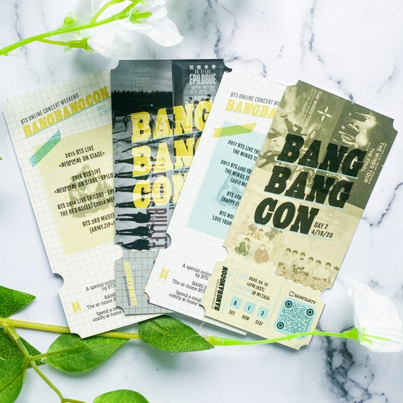 bts bangbangcon ticket commemorative ticket etsy hong kong