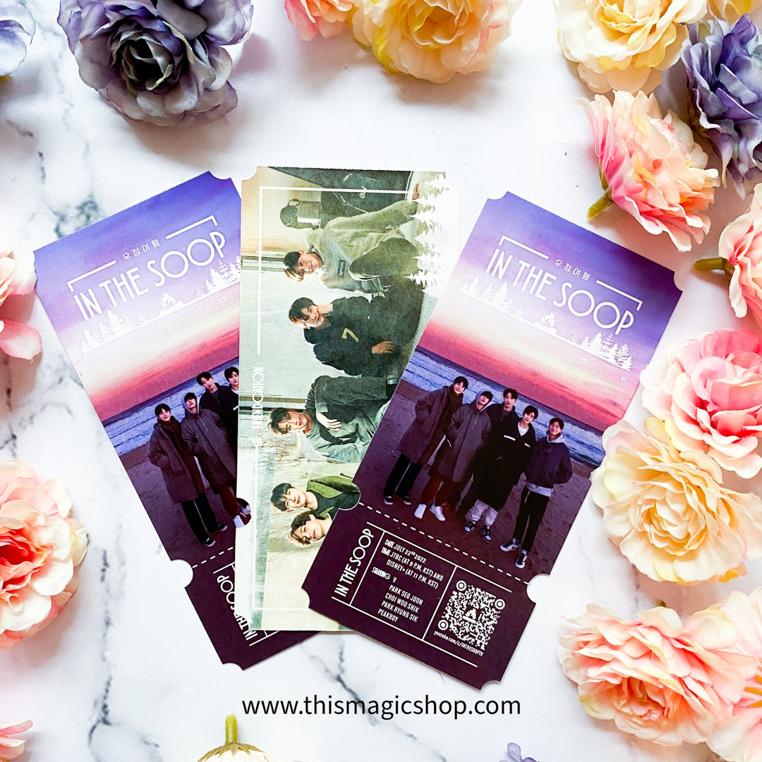 BTS in the SOOP WOOGA Squad Friendcation Commemorative Ticket Etsy