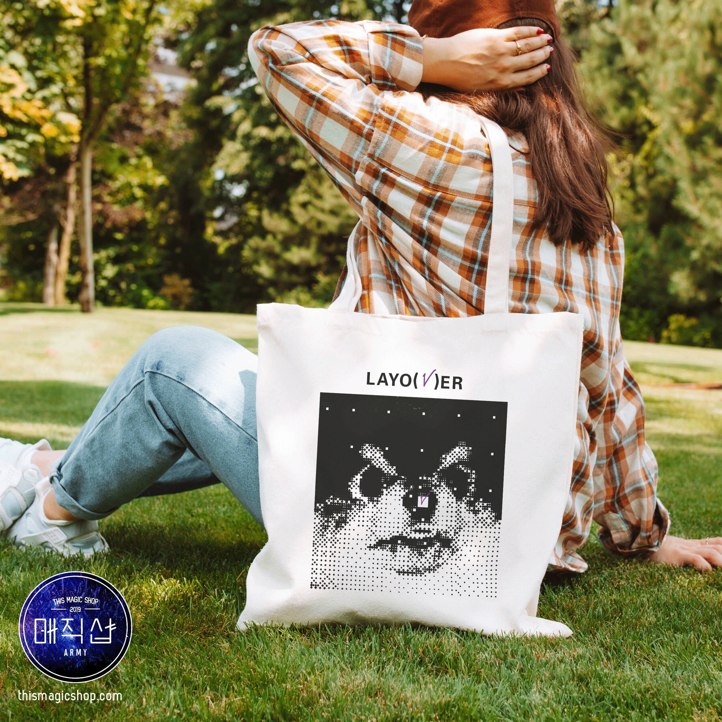 BTS V TAEHYUNG Layover Vante Tote Bag Merch Kpop Bangtan 