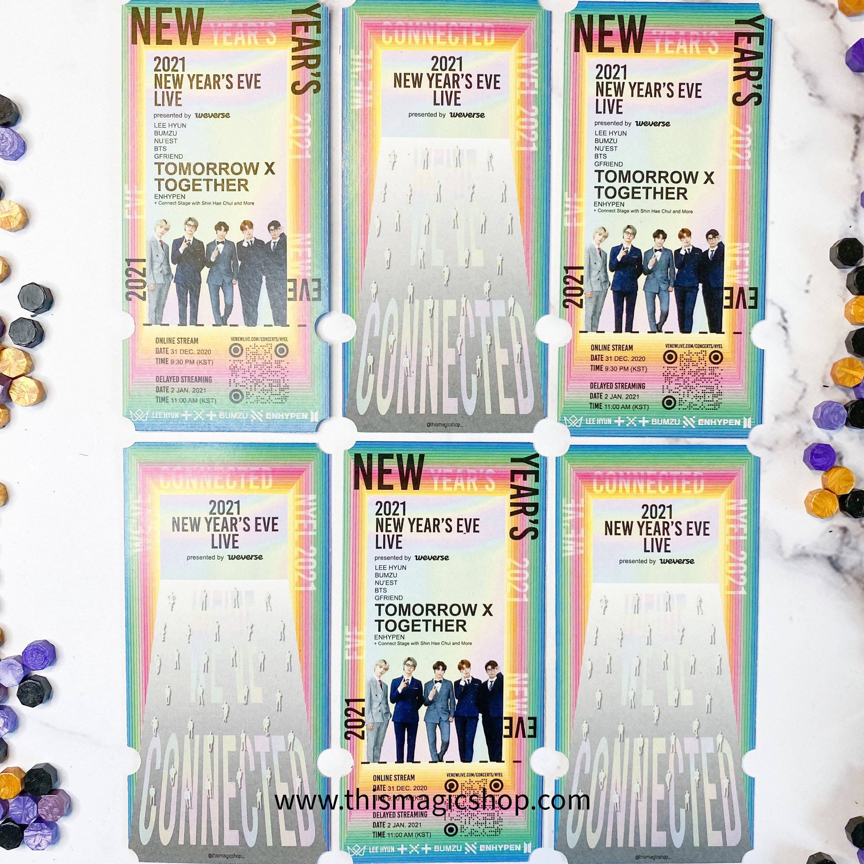 TXT NYEL 2021 TICKET New Year's Eve Live Commemorative Etsy