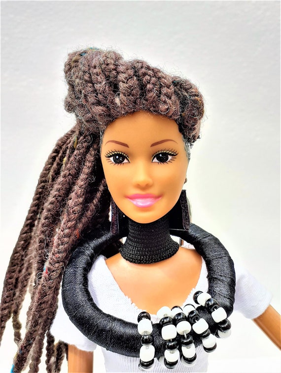 Black Doll Princess Sinentle Woolen Braids Etsy
