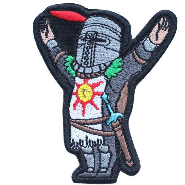 Dark Souls Iron-on embroidery Praise the Sun Iron-on patch Hook and loop Gaming sticker Halloween pin Gaming embroidery Dark Souls patch