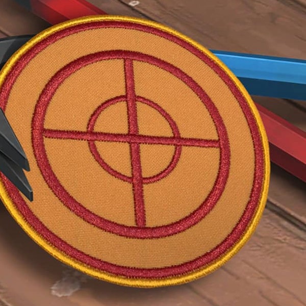 Écusson thermocollant TF 2 Sniper Crochet et boucle Broderie Team Fortress Gaming Écusson à coudre personnalisé Écusson brodé sur la manche rouge de l'équipe