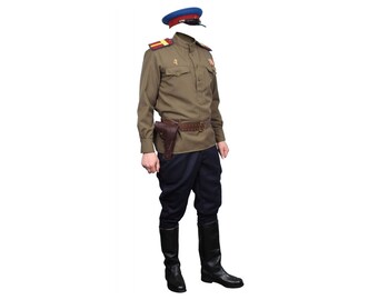 Fufaika + pants Russian army WWII original costume Vintage Red Army Soviet warm Winter Uniform Men/'s Military set