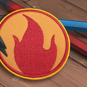 TF2 Iron-on Pyro patch Team Red Sew-on embroidered patch Hook and loop gaming embroidery Team fortress Custom patch