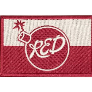 TF2 Team Red embroidered patch / Team Fortress pin / Iron-on Red Team patch / TF2 sticker gift / Halloween cosplay patch / Gaming gift