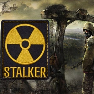 Stalker Airsoft Sew-on patch Military Uniform Iron-on patch Ukrainian tactical Velcro Sleeve patch Hook and loop Stalker cosplay embroidery