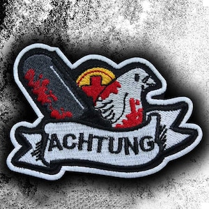 Team Fortress Medic Sew-on patch TF2 Achtung bird Medic class  Iron-on embroidery Gaming Hook and loop patch Cosplay gift