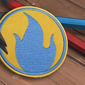 Team Fortress 2 Pyro patch Blue TF2 Cosplay embroidery Sew-on / Iron-on / Hook and loop embroidered patch Halloween gift Gaming embroidery