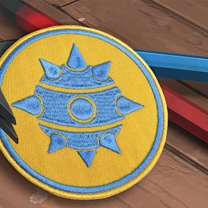 Team Fortress Demoman patch, TF2 Iron-on patch, Velcro gaming embroidery, Airsoft patch, handmade team blue patch