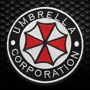 Umbrella Corporation-patch, Resident Evil-patch, rode paraplupatch, Resident Evil Umbrella Corp-patch, Resident Evil-paraplucadeau