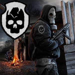 Bandits faction Stalker patch / embroidered Rogue patch / Stalker gaming embroidery / Ukrainian Velcro Airsoft patch / Bandit Sew-on chevron