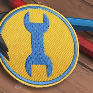 Handmade TF2 Engineer blue patch Sew-on Custom Gaming embroidery Team blu embroidered patch Team Fortress Custom Iron-on embroidery