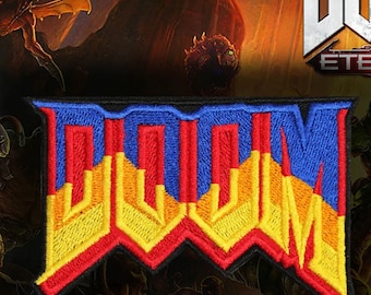 Doom Logo Patch | Classic Doom Logo | Retro Doom Patch | Doom Game Patch | Doom 2016 Patch | Doom Gaming Embroidery | Doom Game Gift