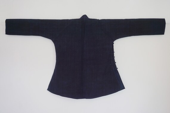 Indigo Dyed Cheongsam Top，Vintage Chinese Traditi… - image 2